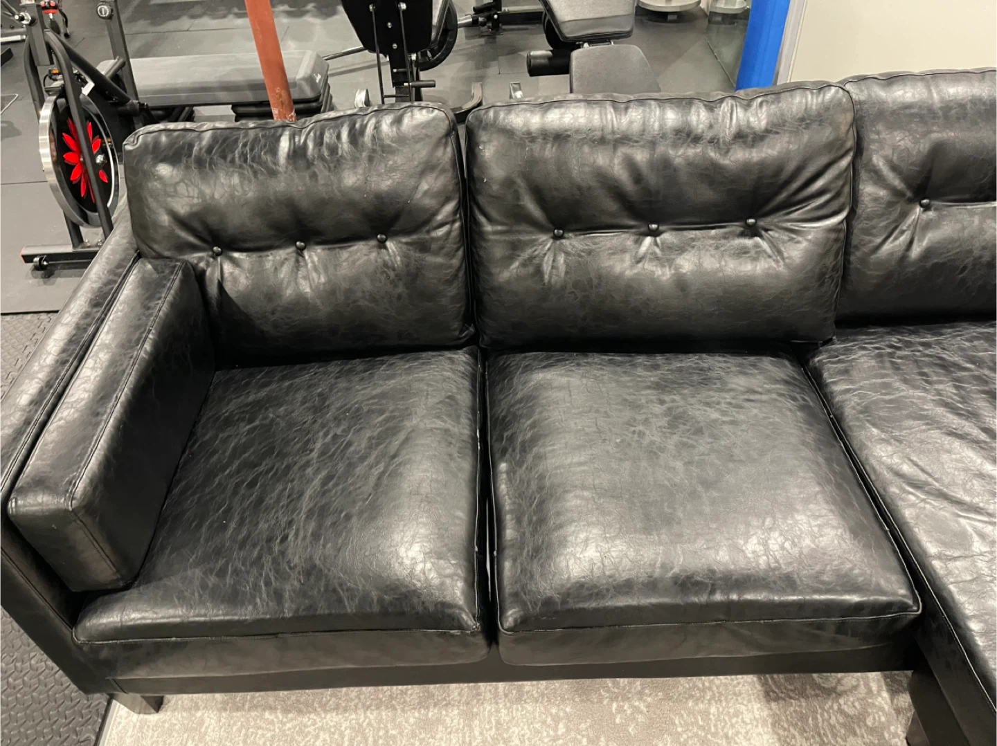 Faux leather couch - photo 2