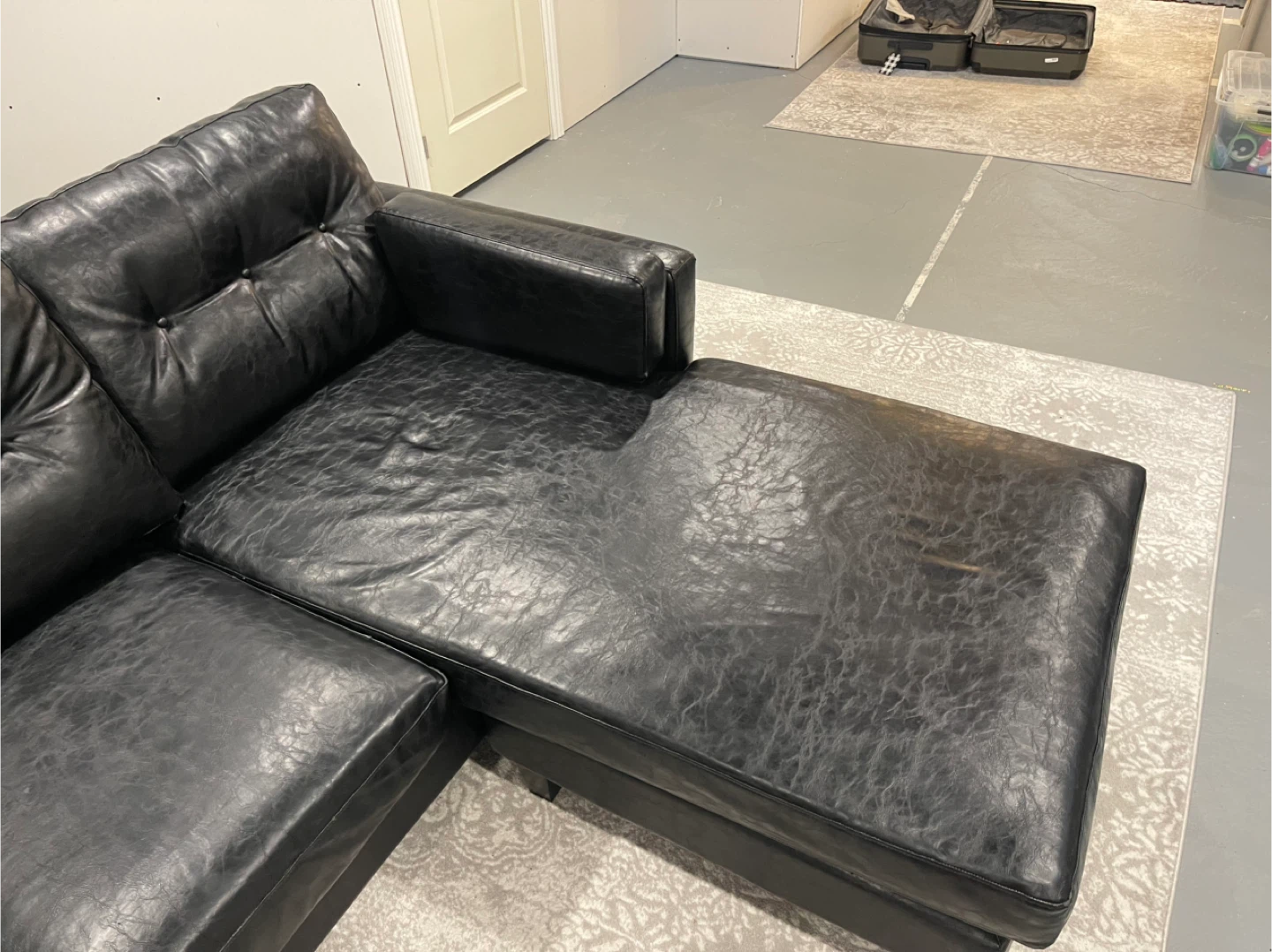 Faux leather couch - photo 3