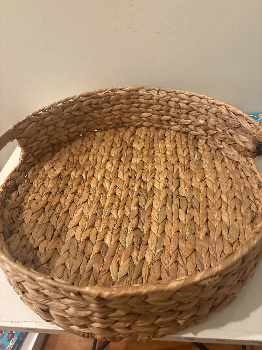 Woven Hyacinth Tray with Handles