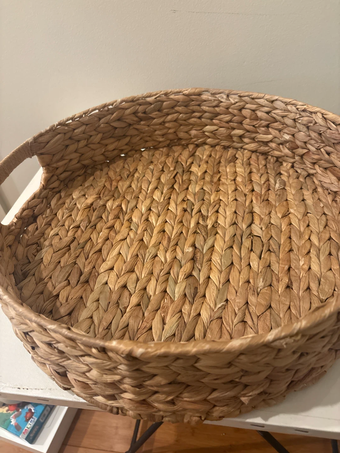 Woven Hyacinth Tray with Handles - photo 2