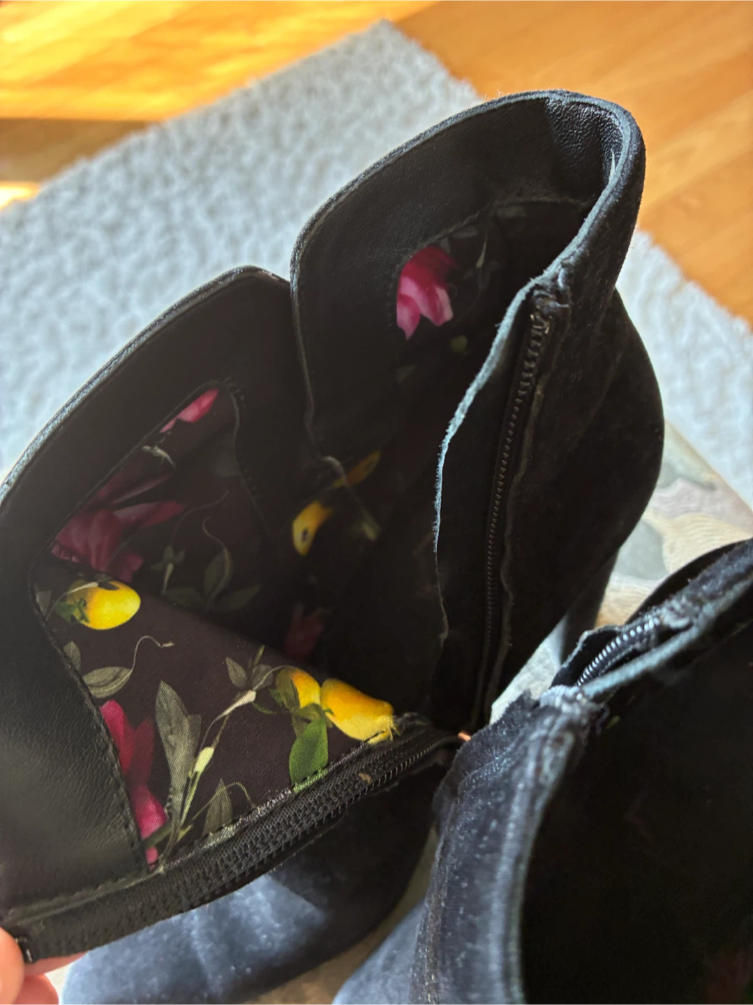 Ted Baker Black Velour Ankle Boots - photo 3