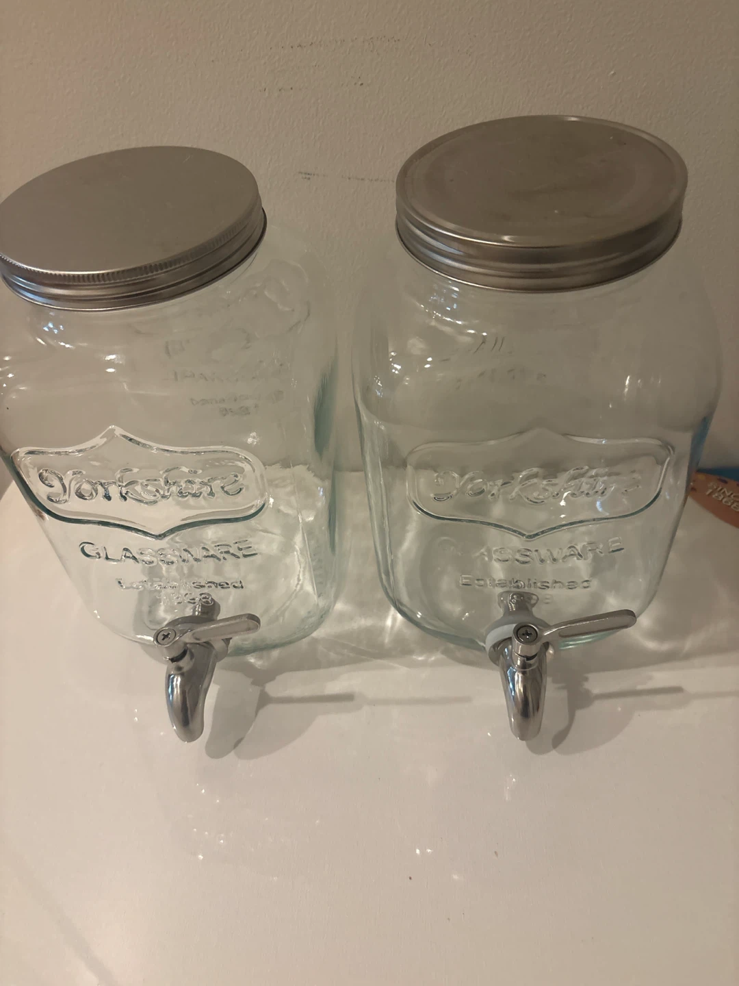 Yorkshire Glassware Drink Dispensers with Spigots - Set of 2