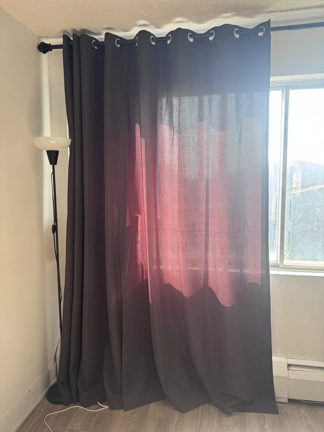 Dark/Charcoal Grey Grommet Curtains (4 Panels) - photo 3