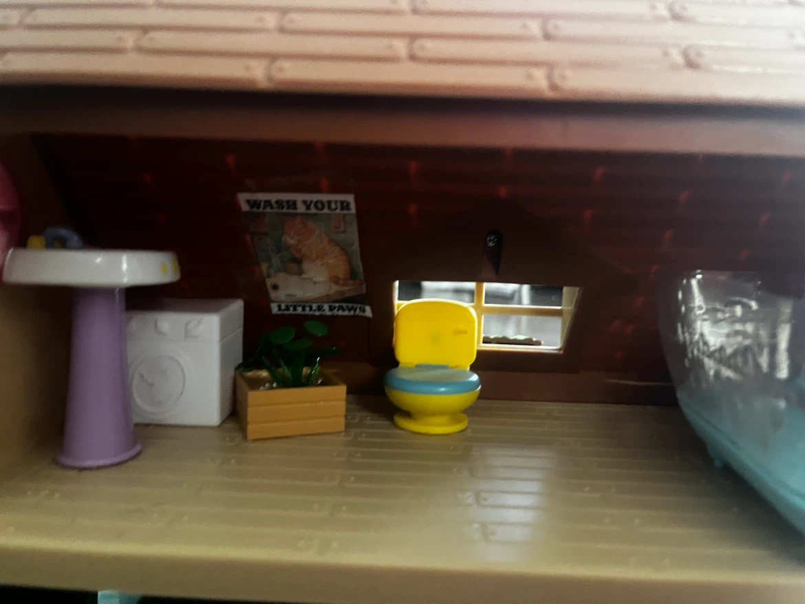 Calico critter latte cat family + house with ALL furniture - photo 4