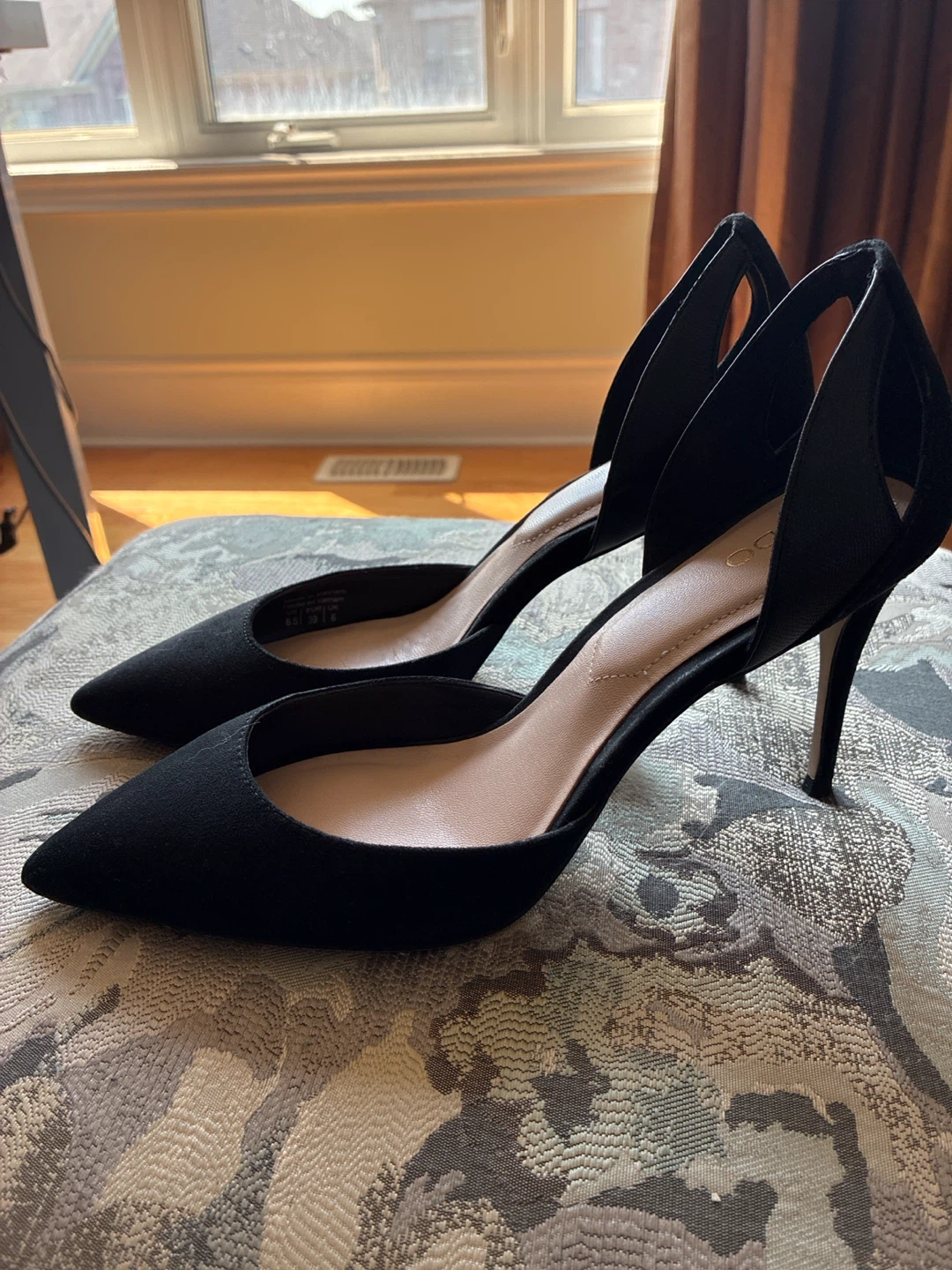 ALDO Black Suede Heels