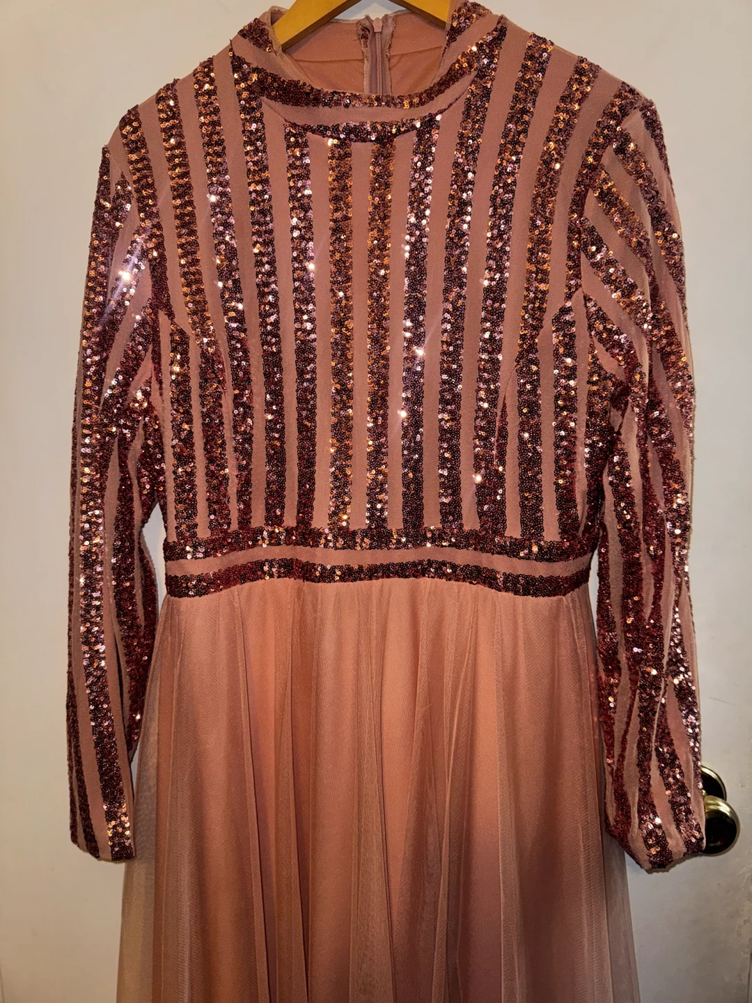 Sequin Tulle Maxi Dress - photo 3