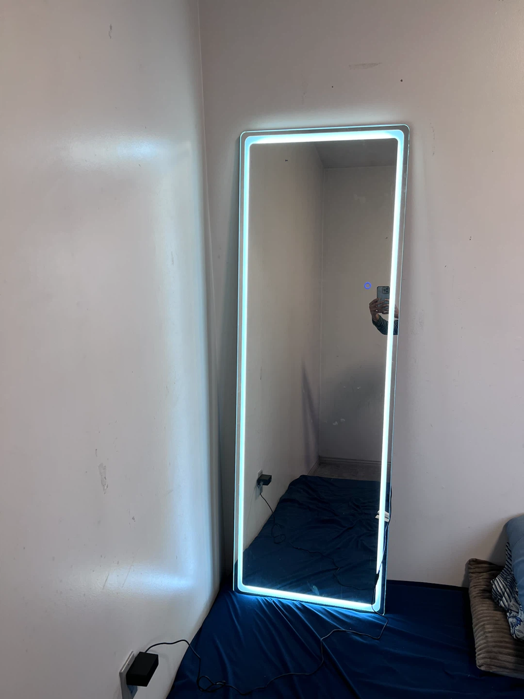 Full Length Standing Mirror with LED Light Frame