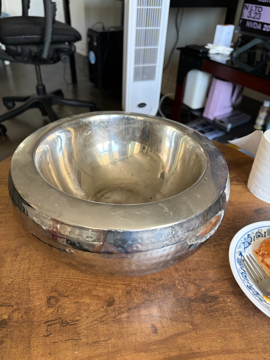 Hammered Metal Decorative Bowl