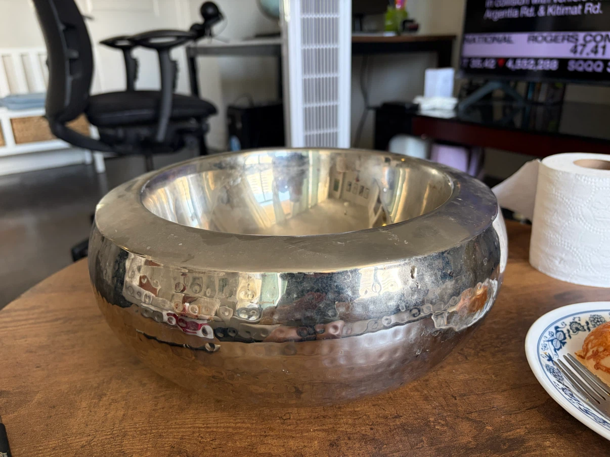 Hammered Metal Decorative Bowl - photo 2