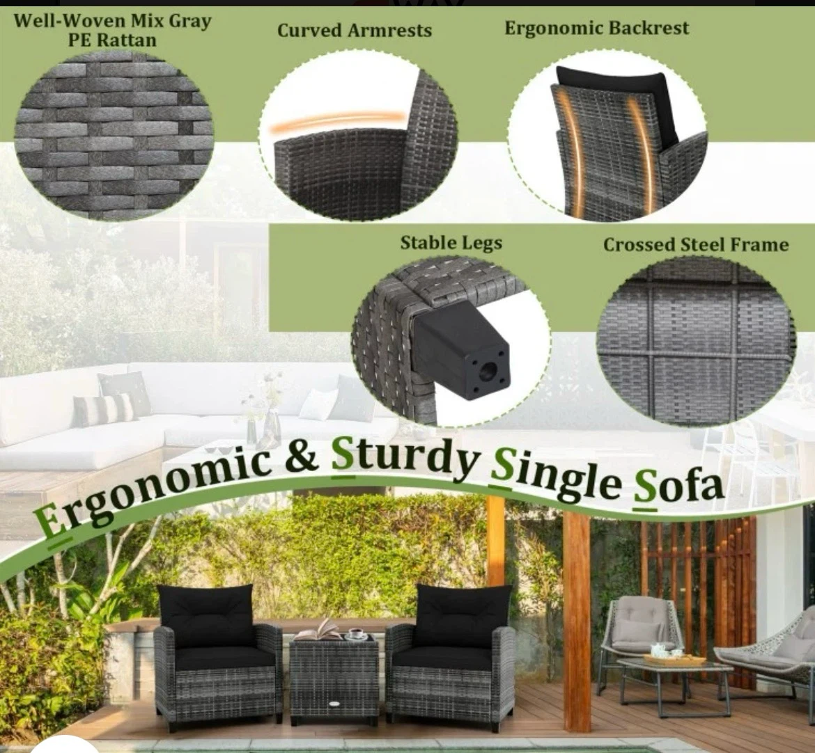 New in box set of 3 outdoor furniture - photo 2