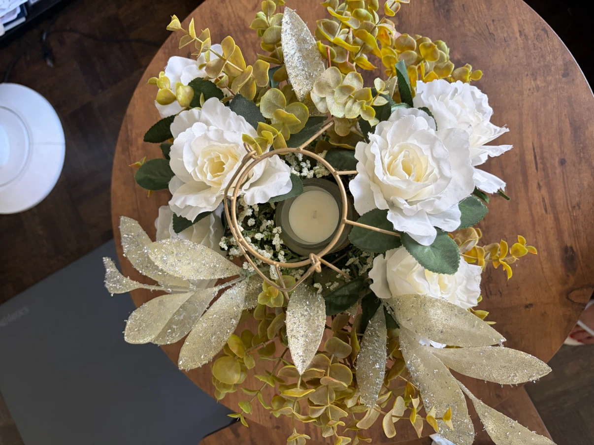 Artificial Floral Arrangement with Candle Holder - photo 2