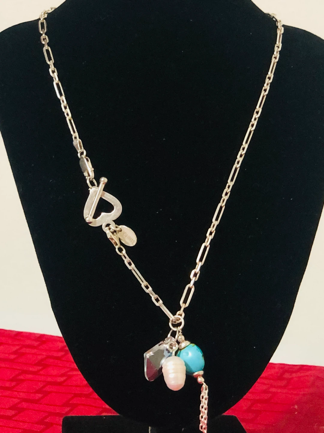 Silver Necklace with Charms