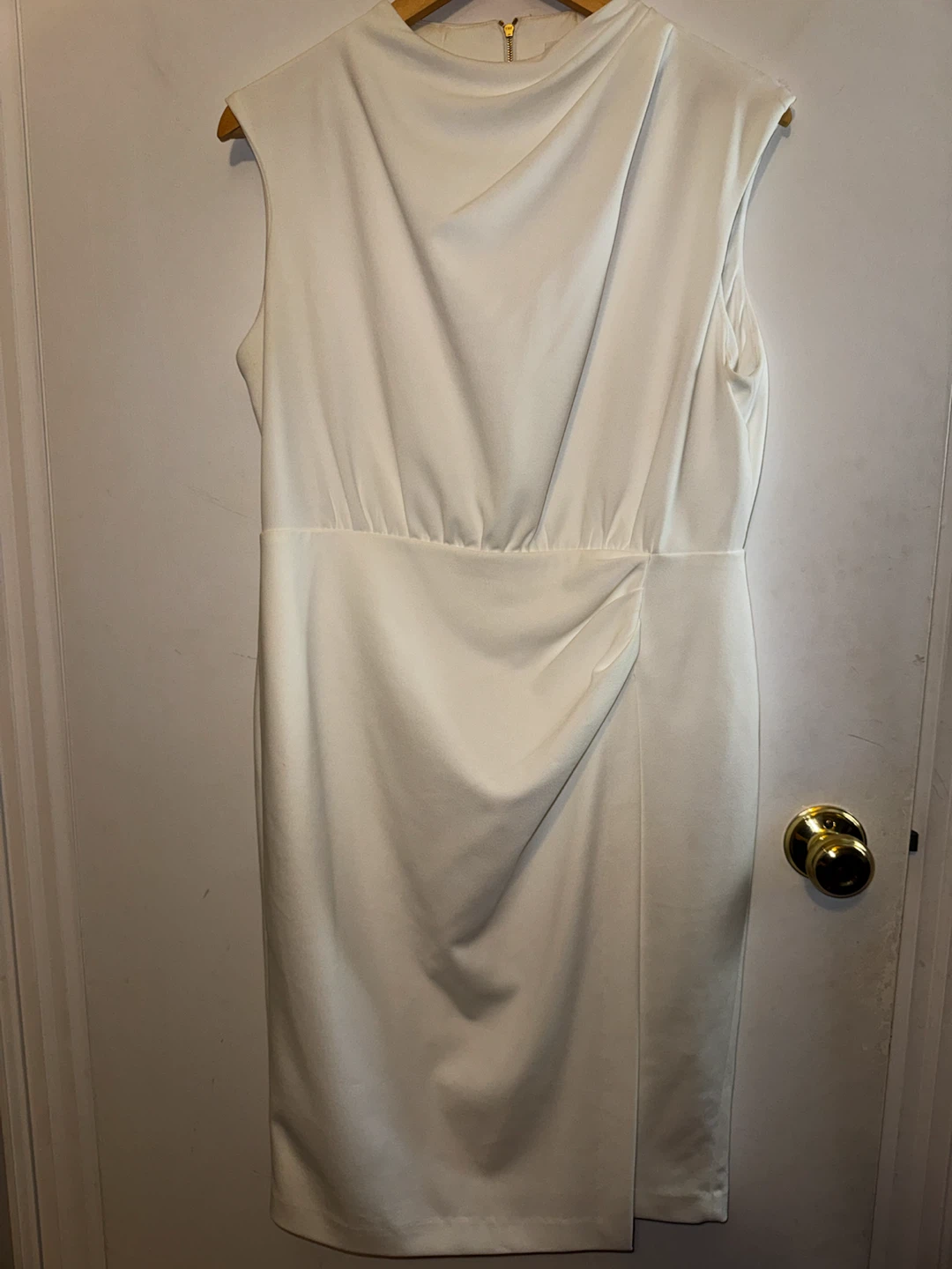 Calvin Klein White Sleeveless Dress Size 12 - photo 3