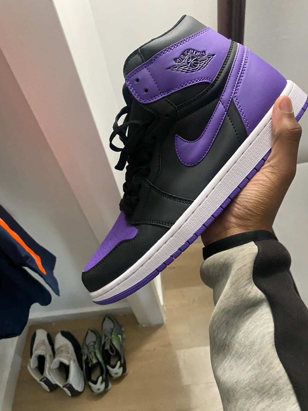 Air Jordan 1 High OG Purple Black Sneakers