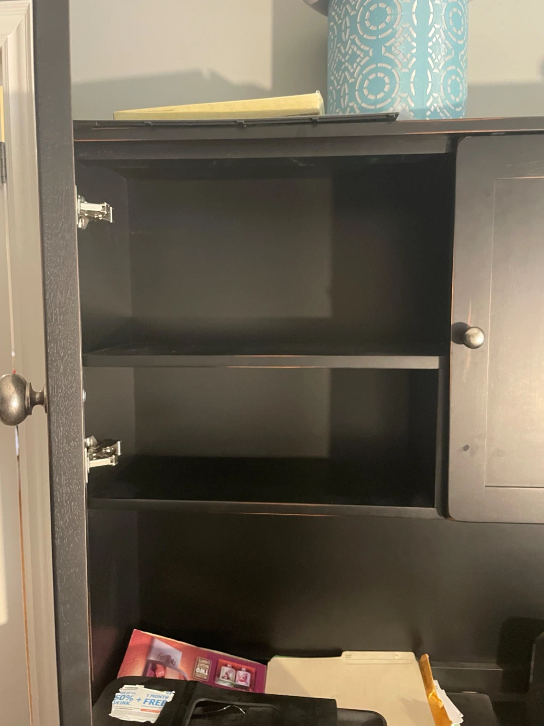 Black Desk with Hutch - photo 2