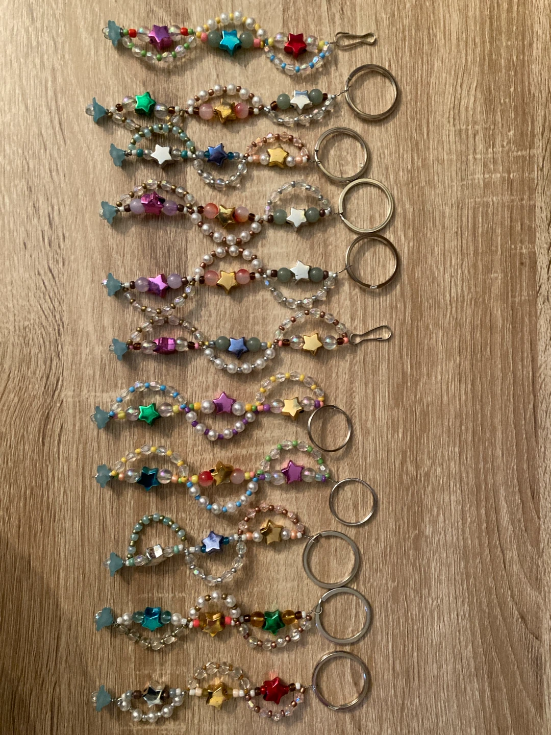 Handmade Beaded Star Keychains - photo 2