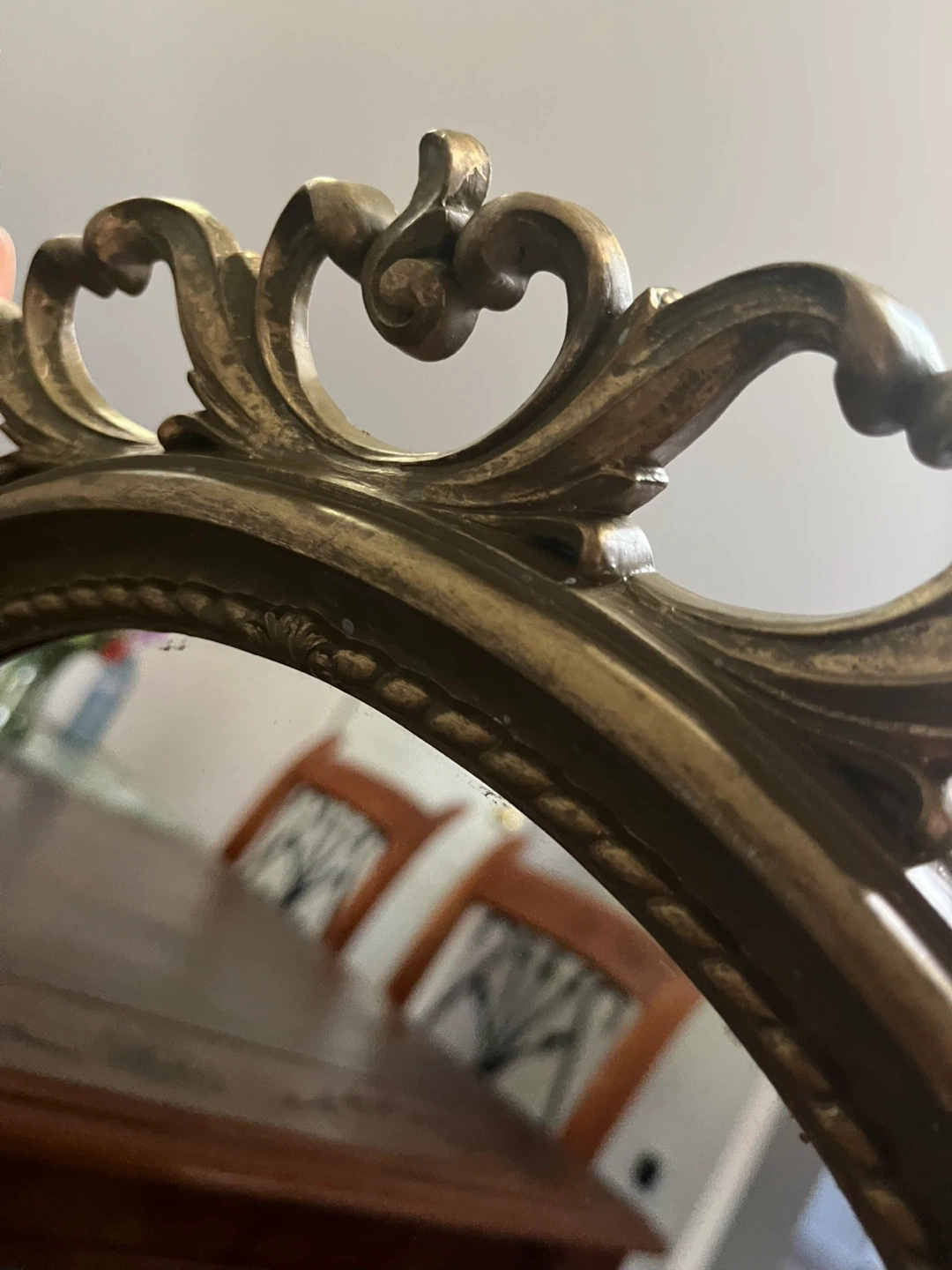 Ornate Oval Wall Mirror - photo 3