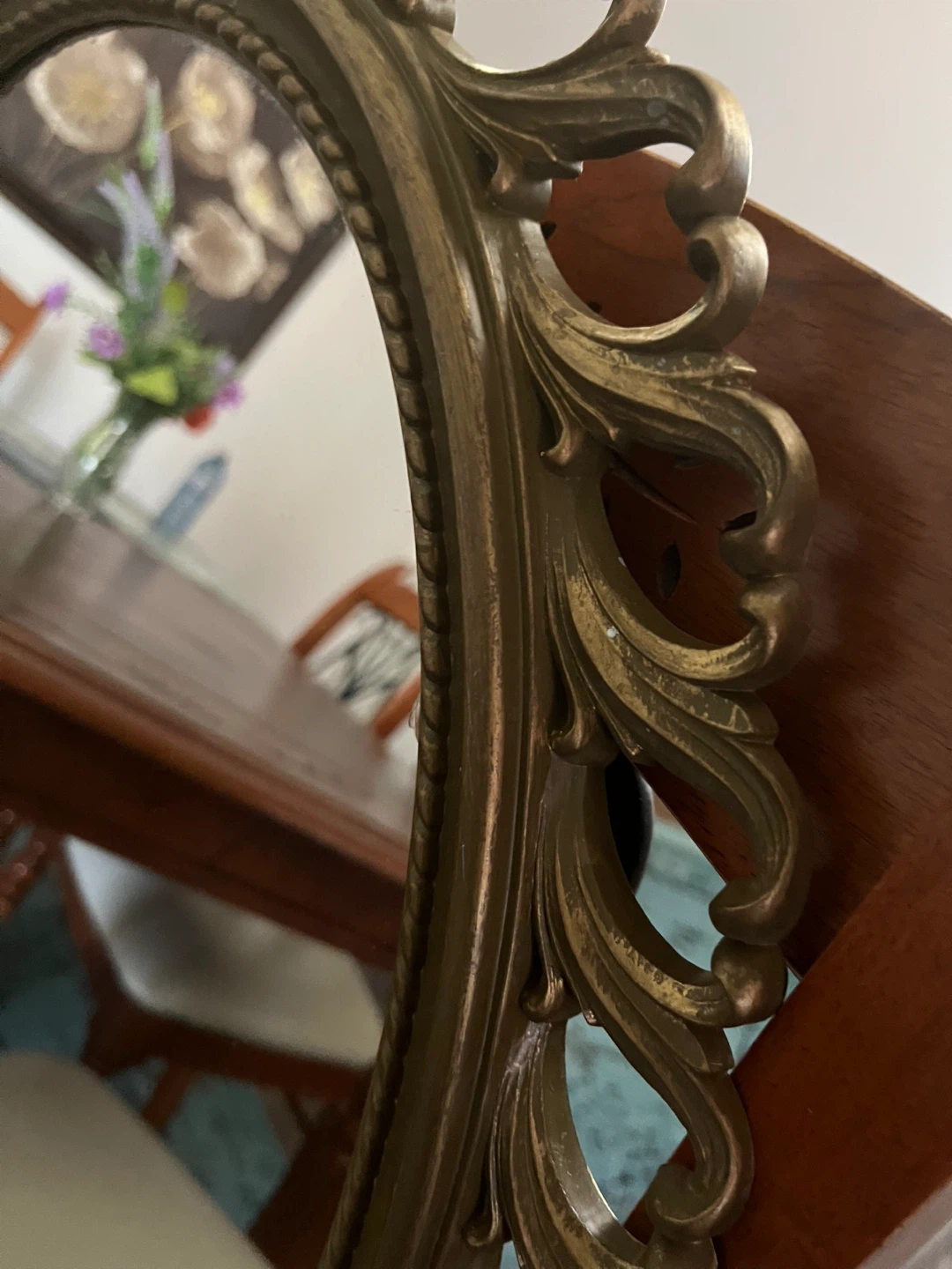 Ornate Oval Wall Mirror - photo 2