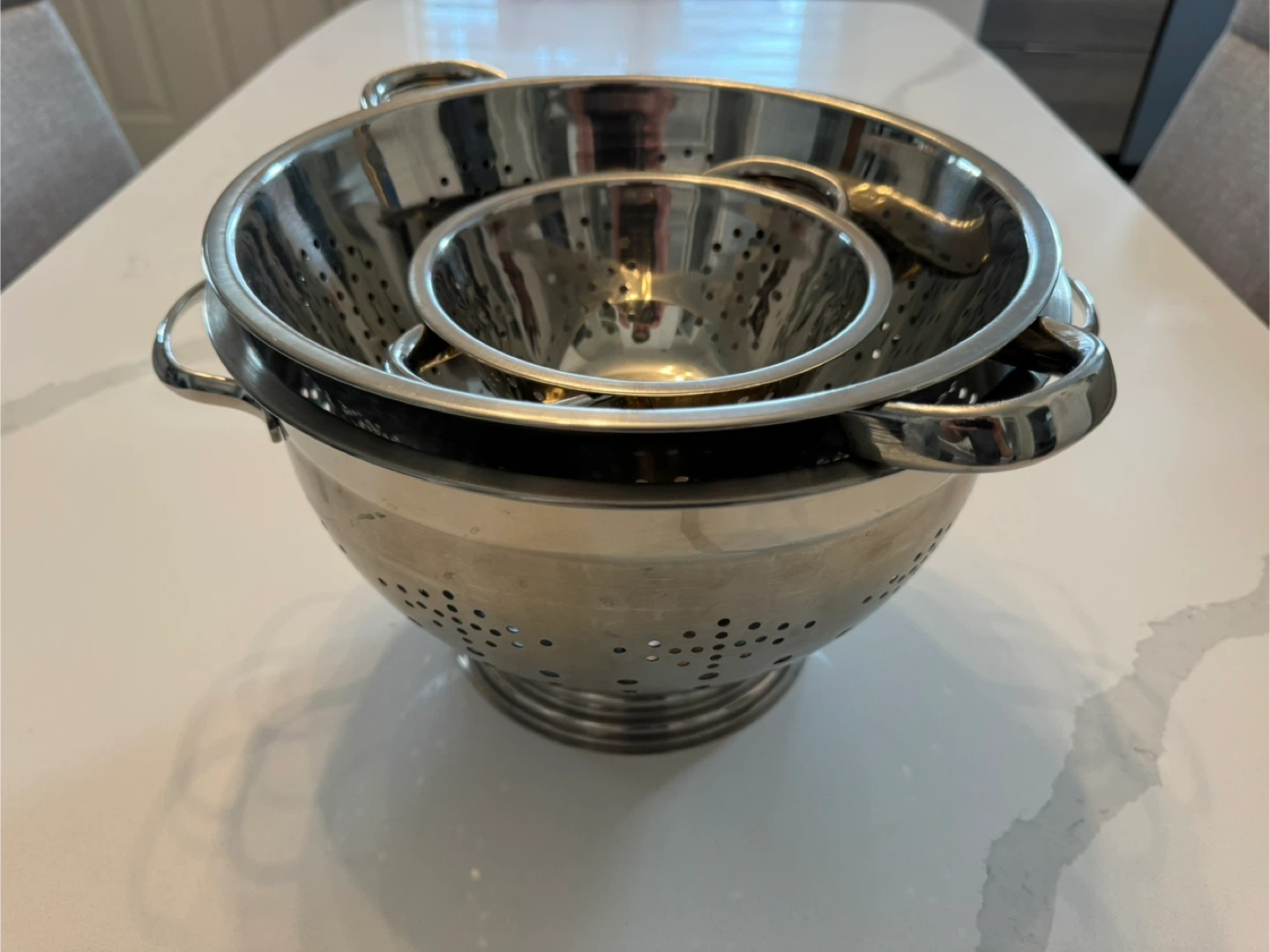 Set of 3 Stainless Steel Colanders - photo 4