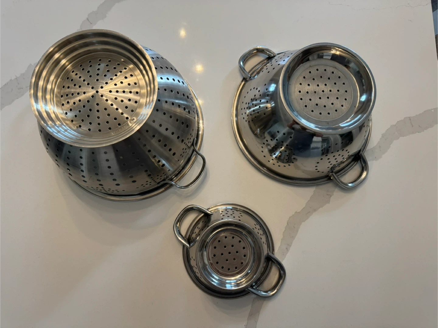 Set of 3 Stainless Steel Colanders - photo 2