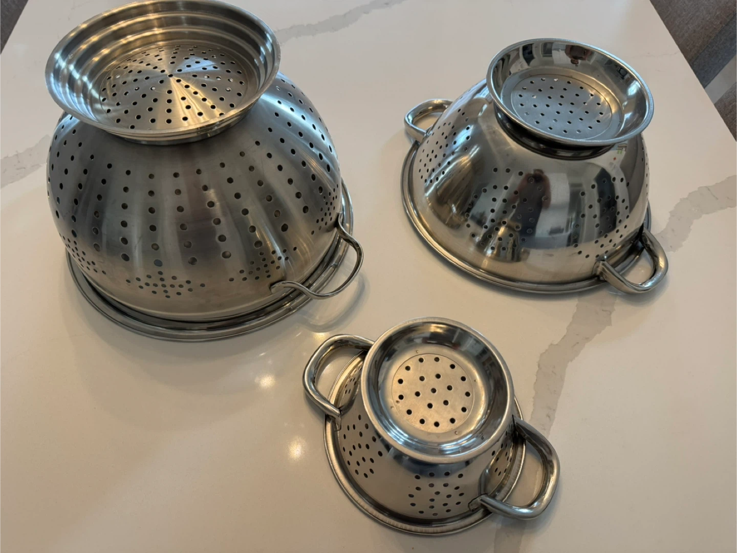 Set of 3 Stainless Steel Colanders - photo 3