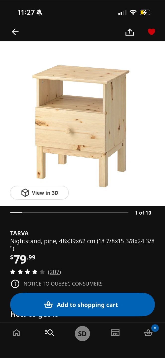 IKEA TARVA Nightstand