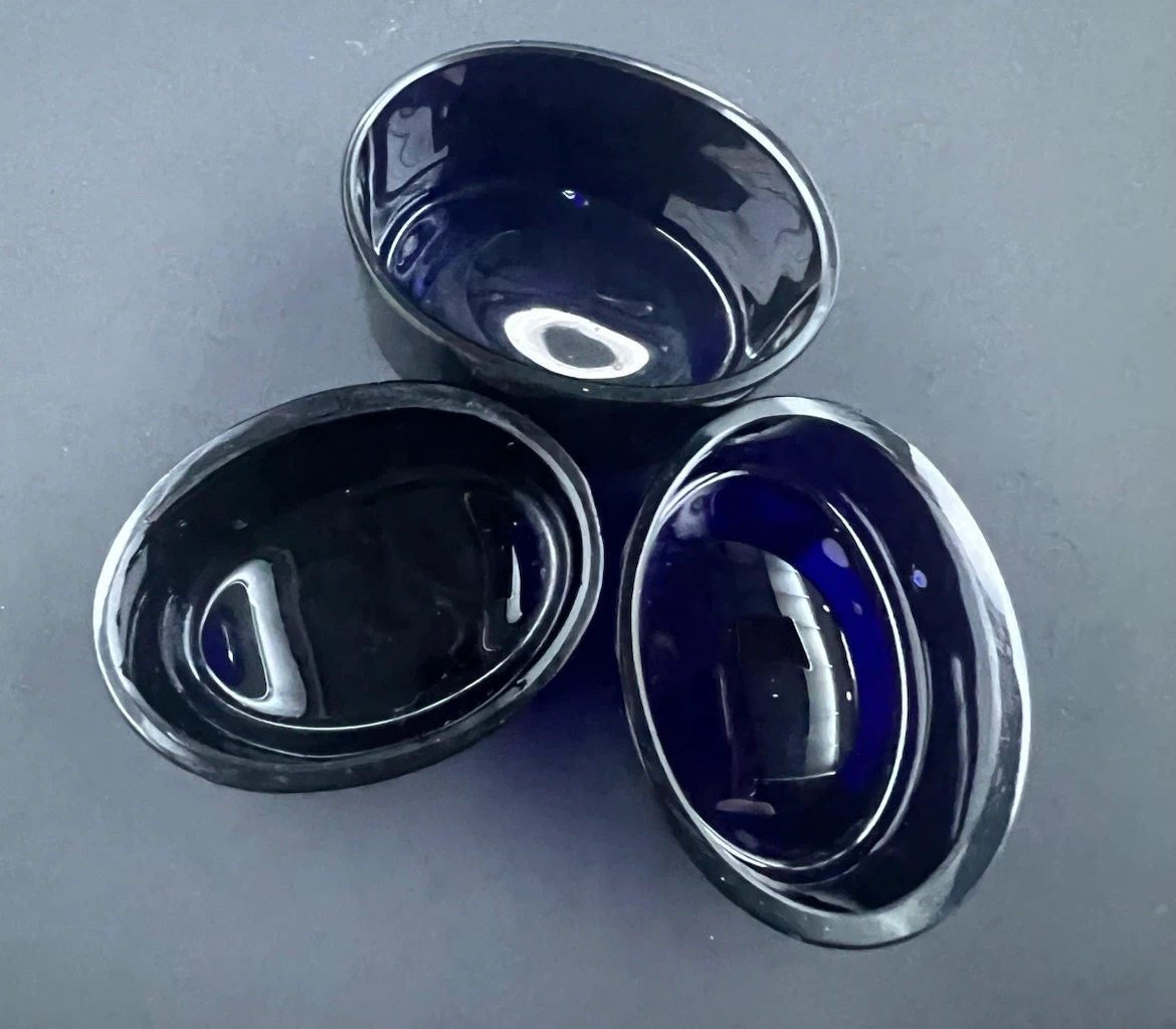 Curated Vintage Cobalt Blue Glass Liners/Bowls - photo 2
