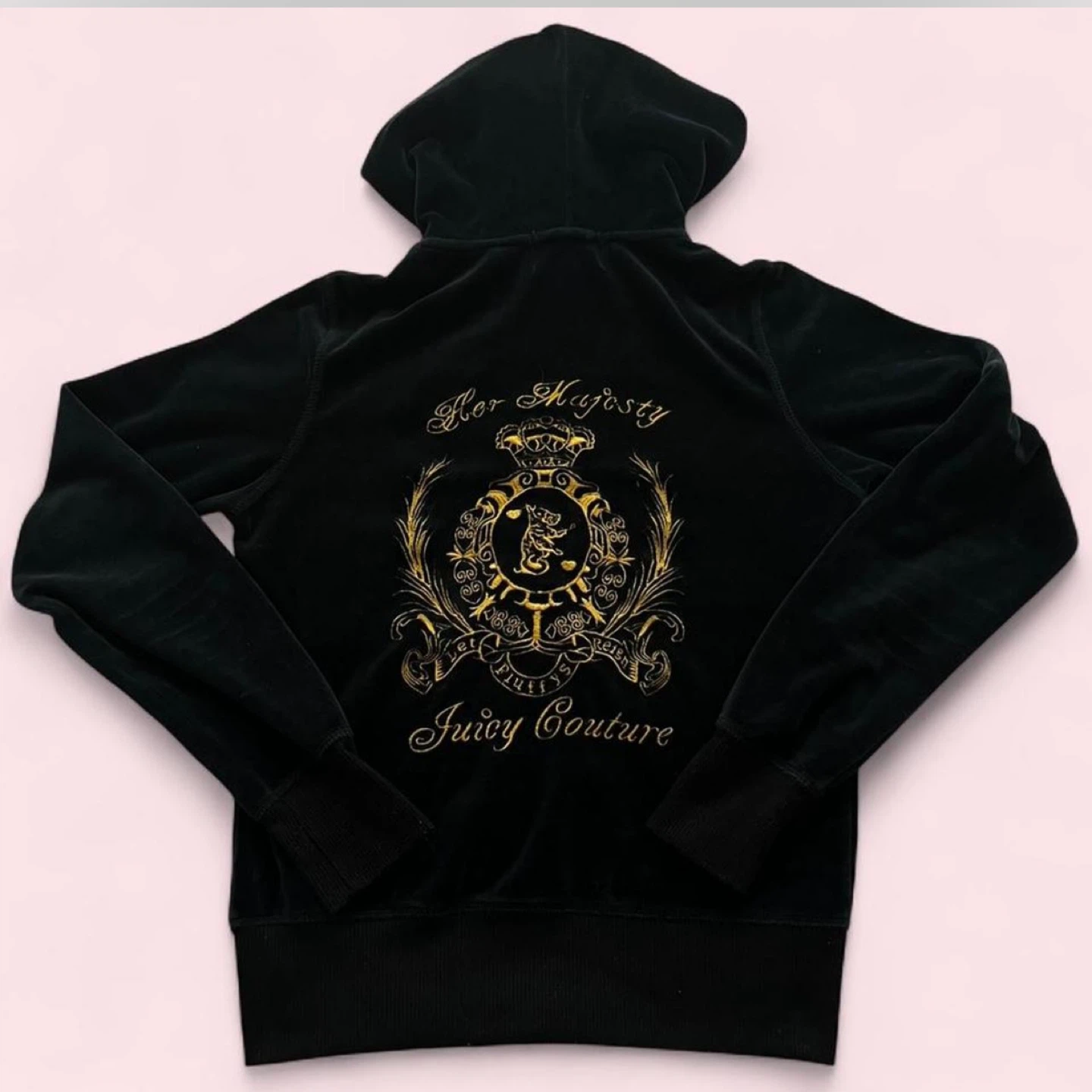 Y2K Juicy Couture velour zip hoodie🖤👑