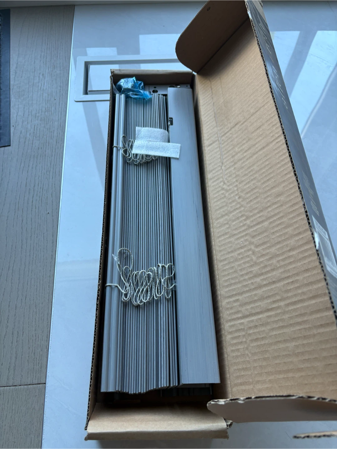 Allen + Roth Cordless Faux Wood Blinds - Driftwood Finish - photo 2