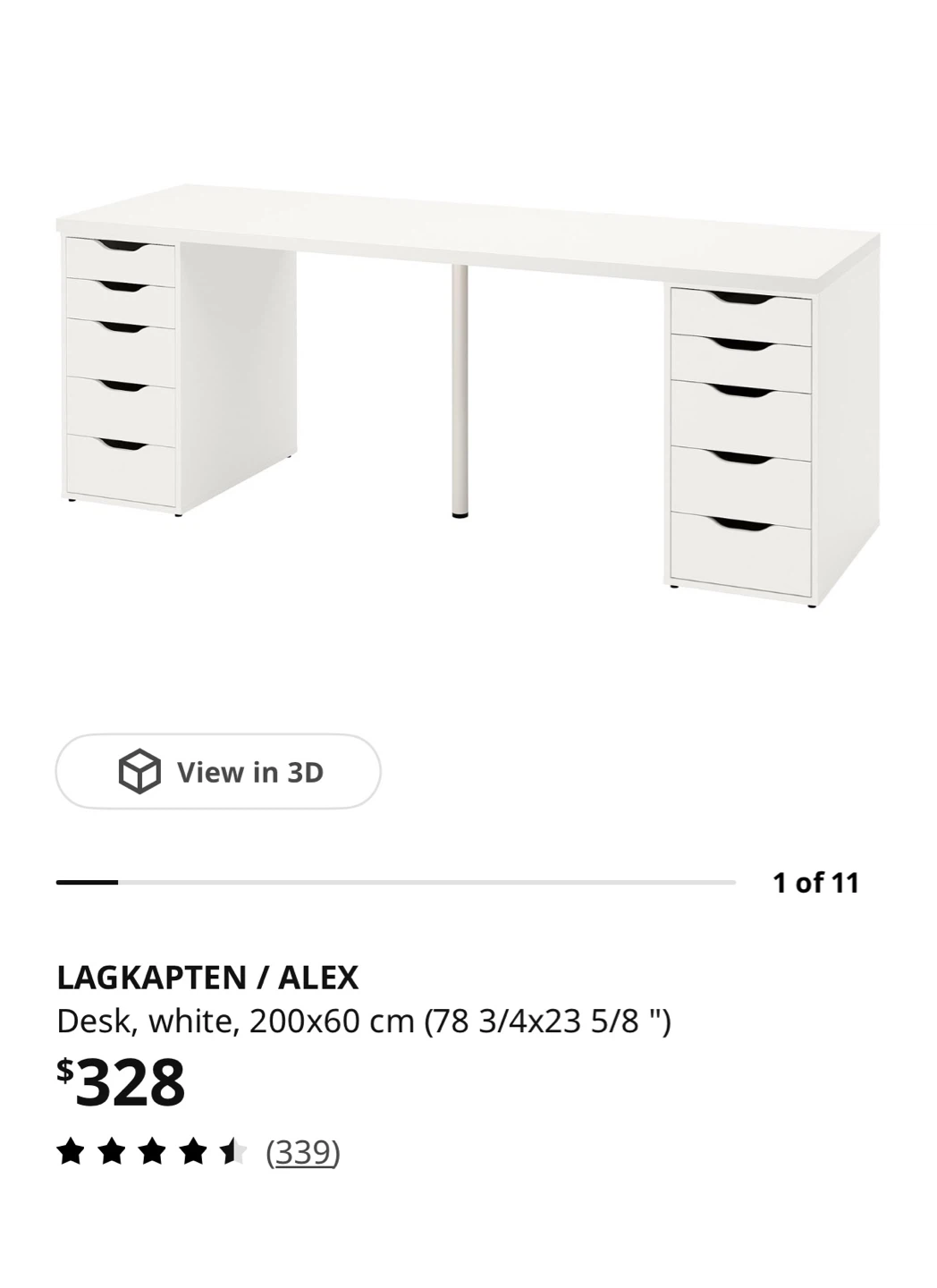 Ikea LAGKAPTEN ALEX computer desk