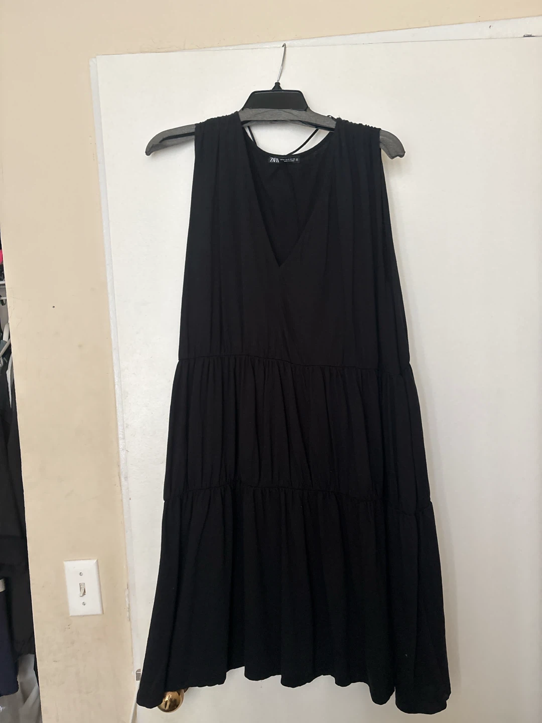 Black Zara Tiered Maxi Dress