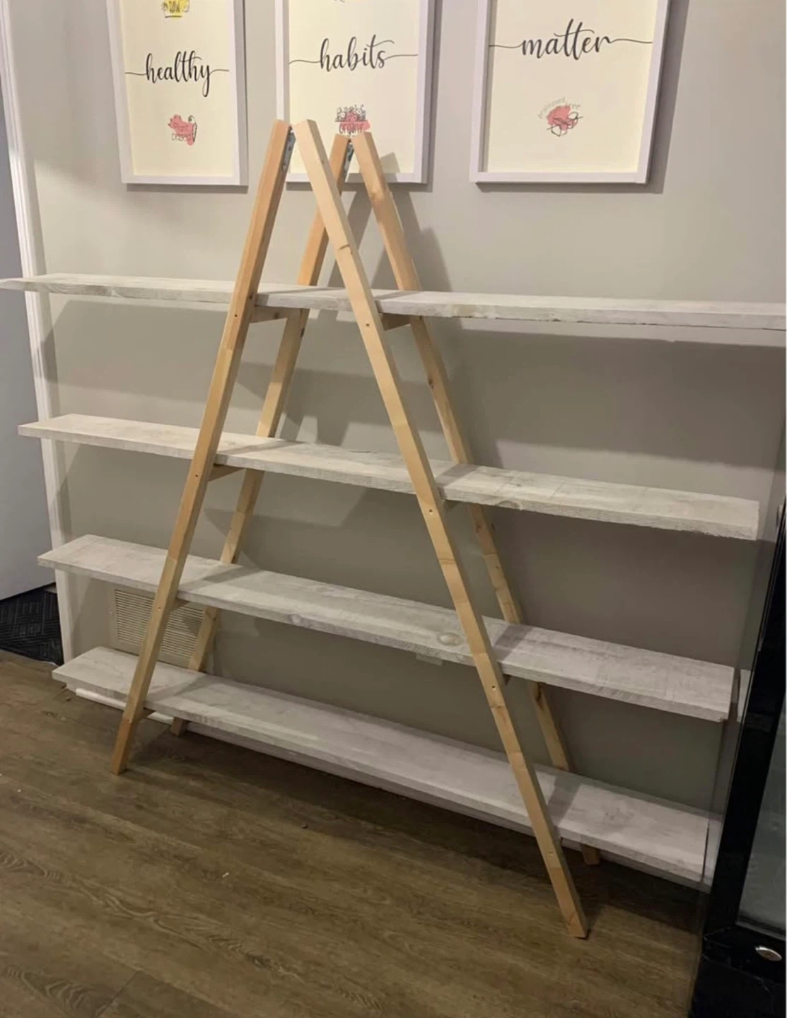 Wooden A-Frame Shelf Unit - Custom Made