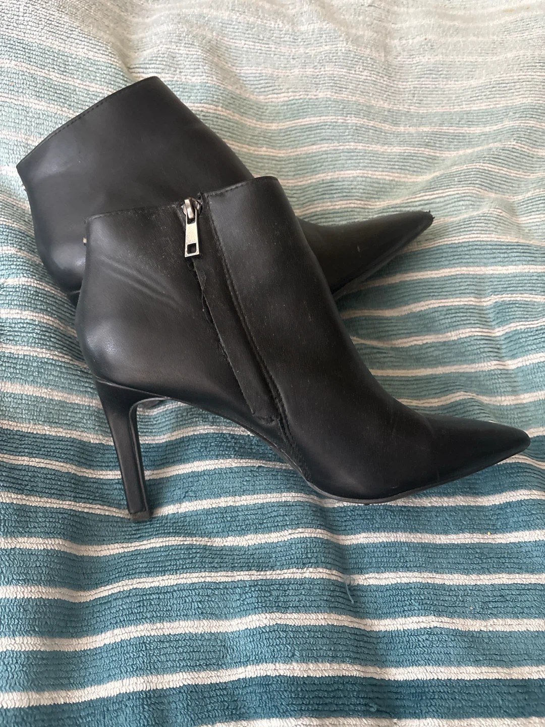Black Leather Ankle Boots - photo 2
