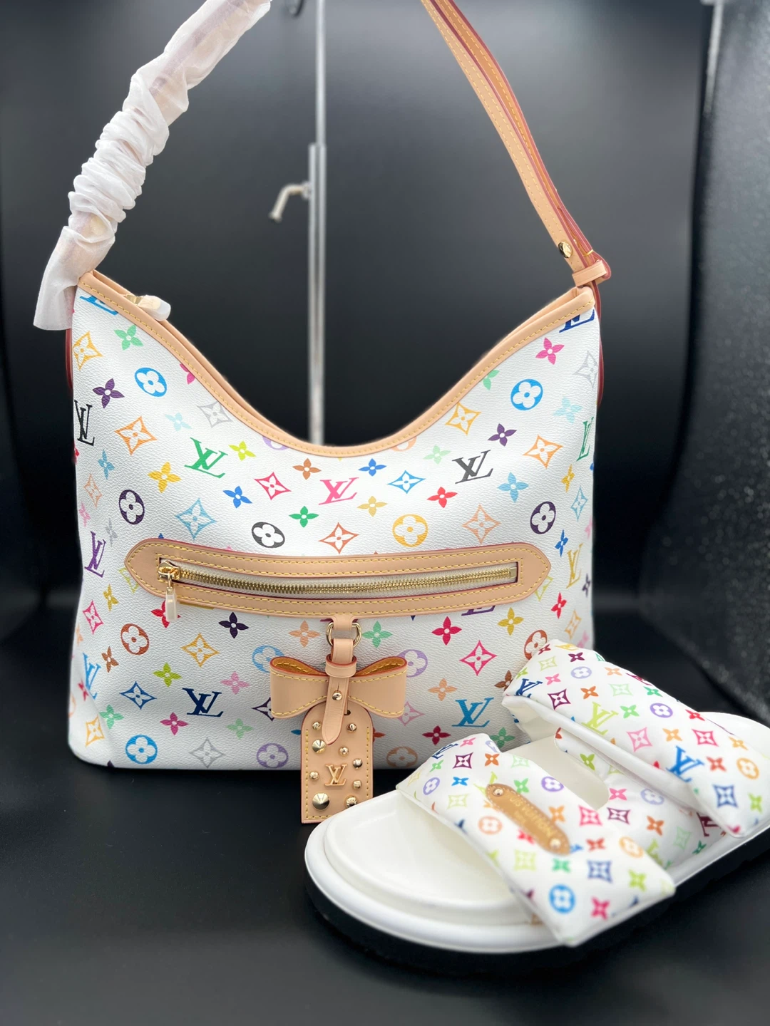 Louis Vuitton Monogram Multicolore Line Up and Slides Set