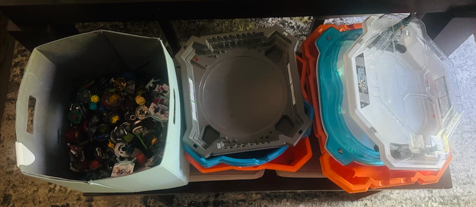 Beyblade Stadium and Tops Lot
