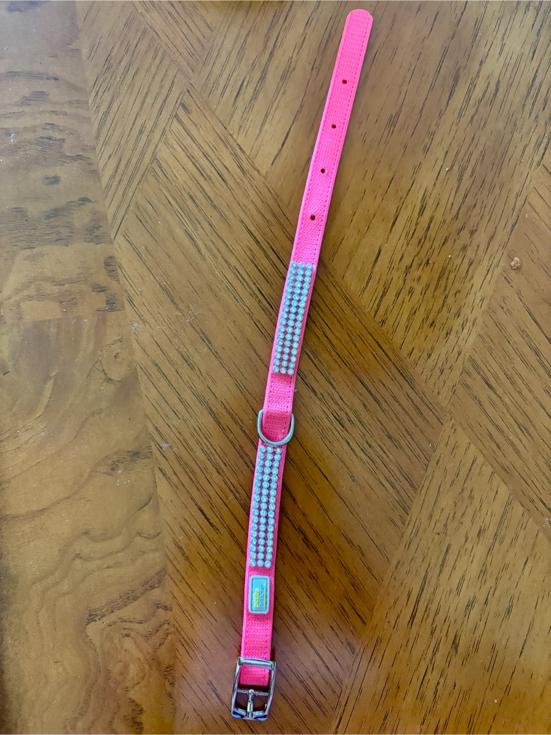 Small Star Pink Bling Dog Collar