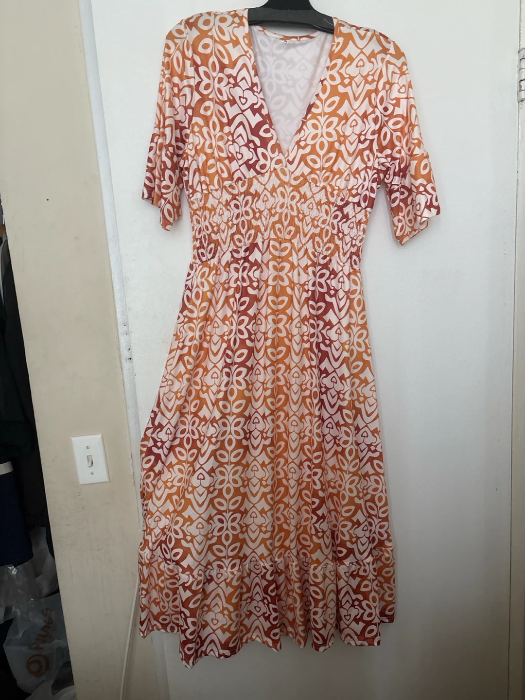 Women's V-Neck Midi Dress