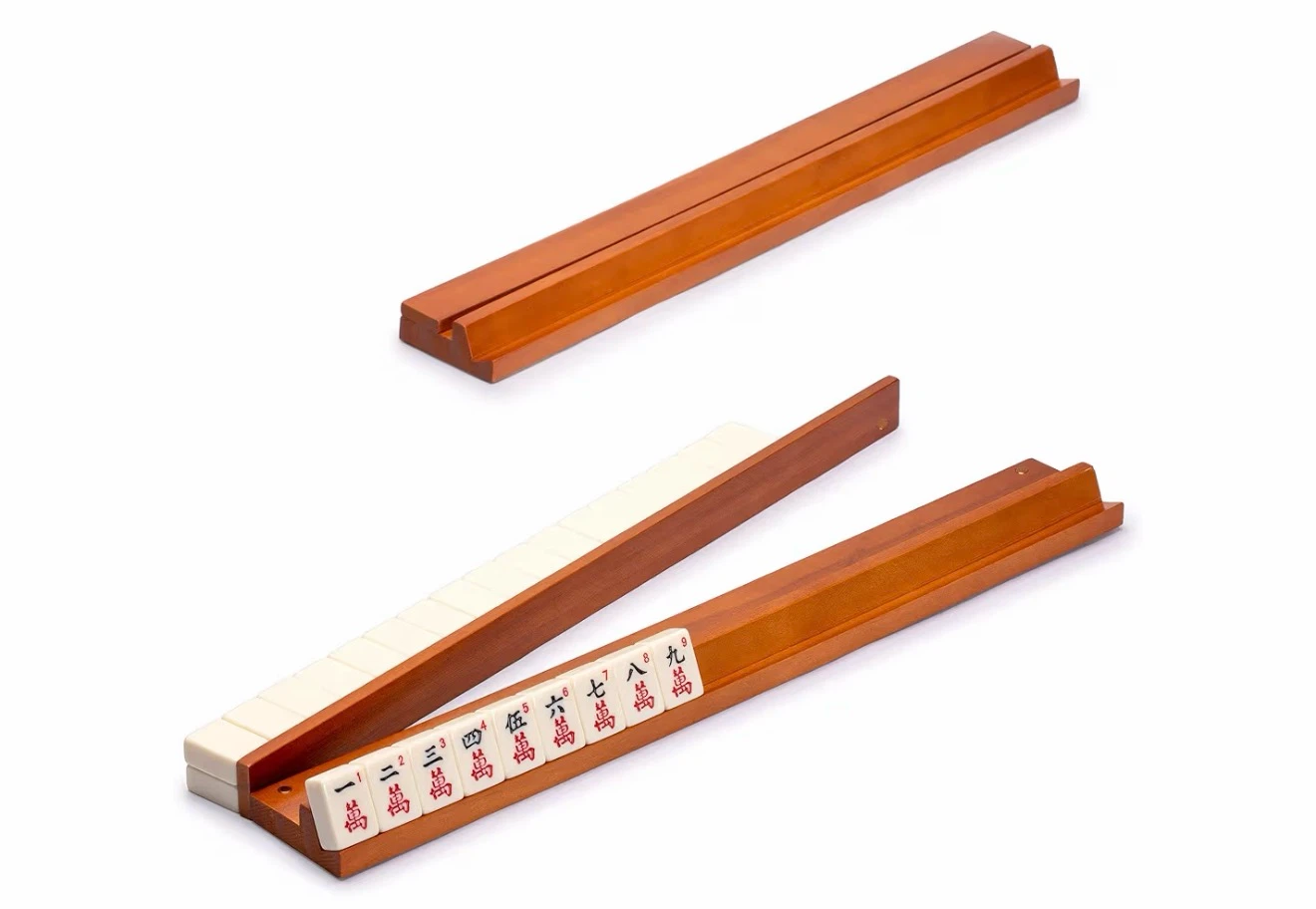 Yellow Mountain Imports Mahjong Set (tiles, bag, wooden racks) - photo 5