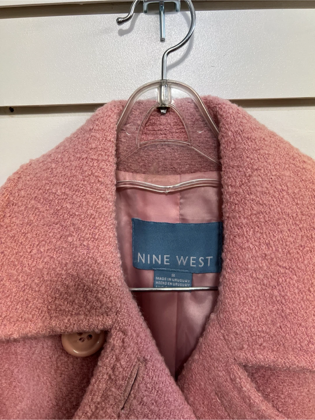 Nine West Pink Textured Blazer Jacket Size 8 - photo 3