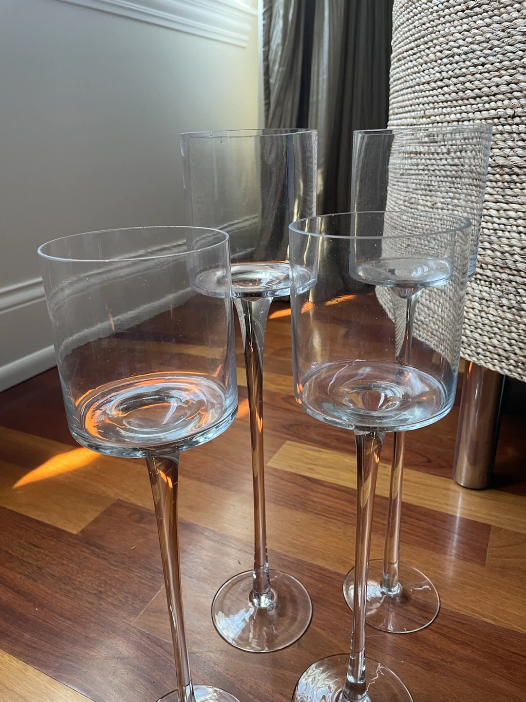 Set of 4 Clear Glass vessels for floating candles - photo 2