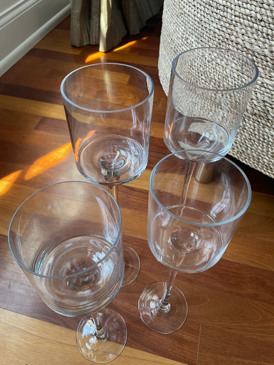 Set of 4 Clear Glass vessels for floating candles - photo 3