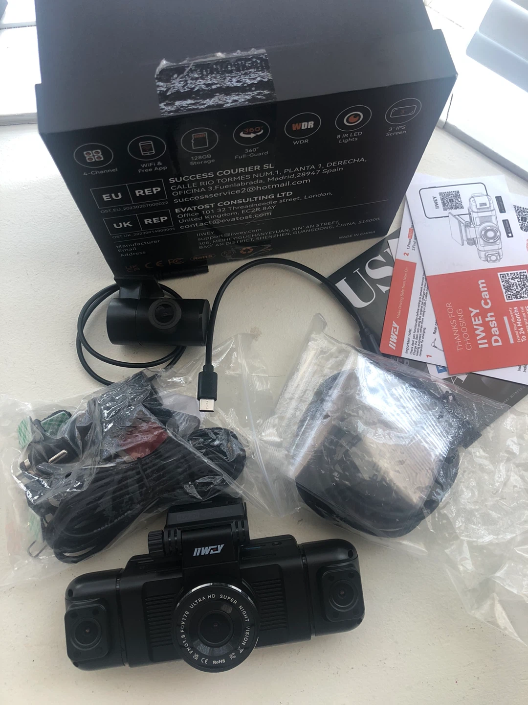 IIWEY N5 4-CH FHD Dash Cam with 128GB SD Card - photo 5