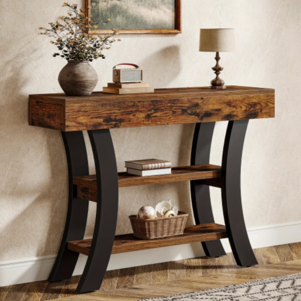 Brand new Tribesigns Rustic Console Table with Shelves