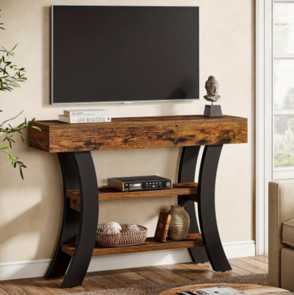 Brand new Tribesigns Rustic Console Table with Shelves - photo 4