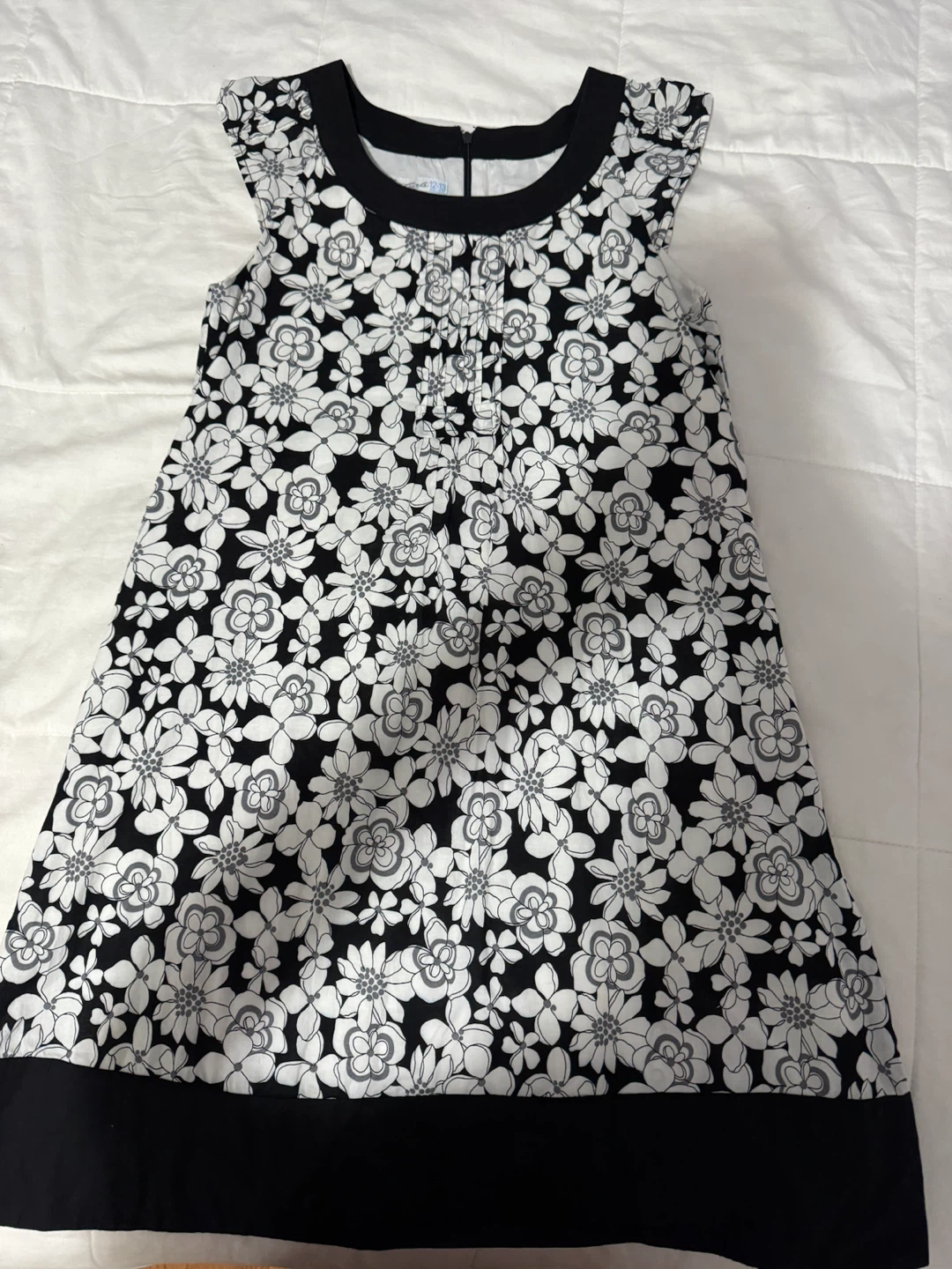 La Girls Dress - Black and White Floral