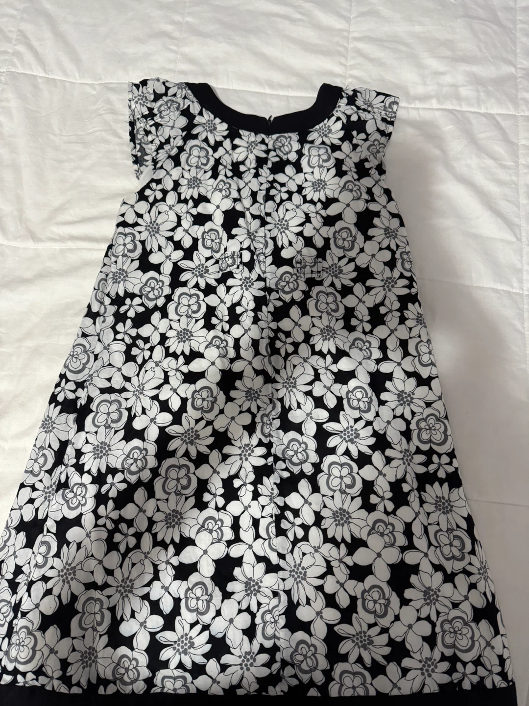 La Girls Dress - Black and White Floral - photo 2
