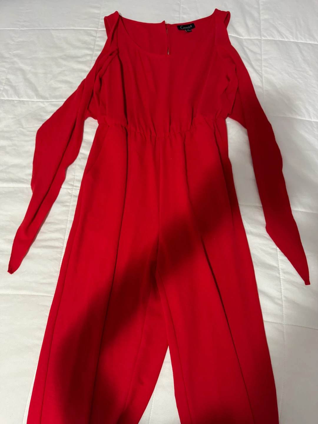 Connected Apparel Red Jumpsuit Size 4