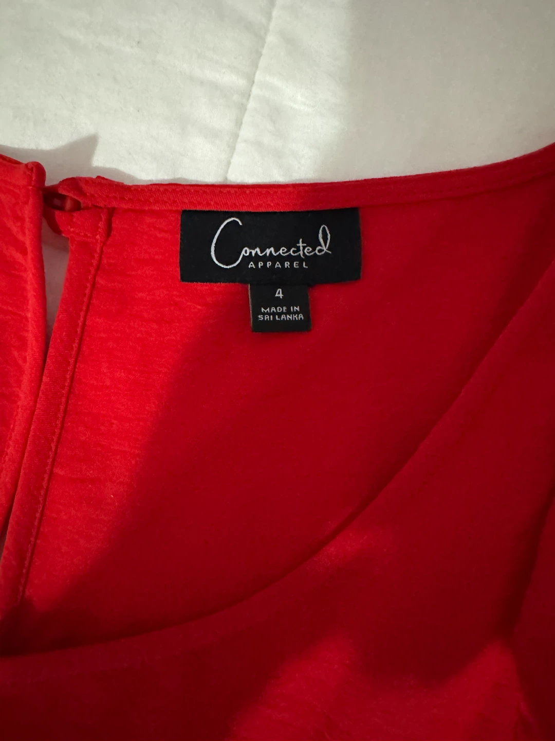 Connected Apparel Red Jumpsuit Size 4 - photo 2