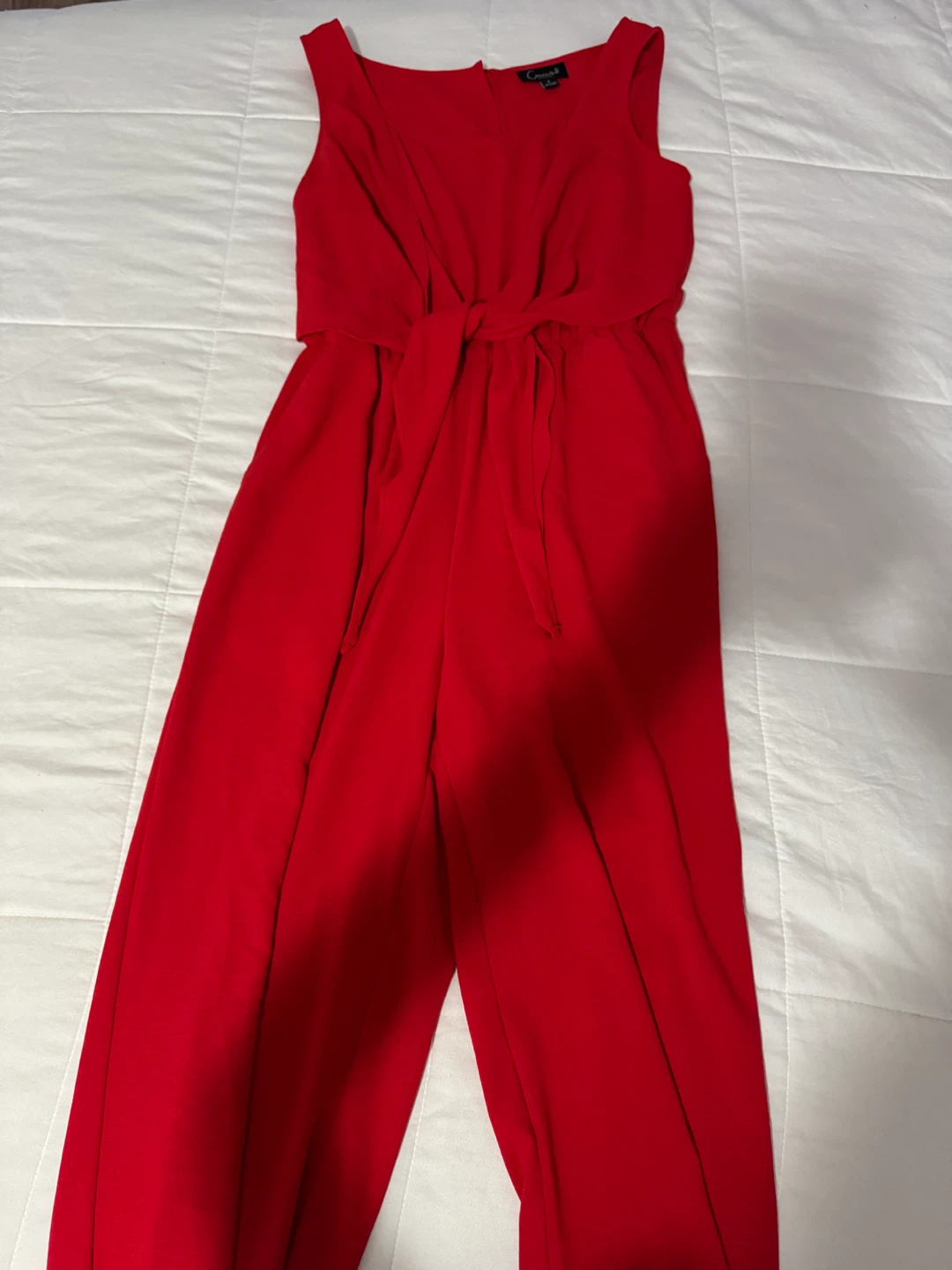 Connected Apparel Red Jumpsuit Size 4 - photo 3