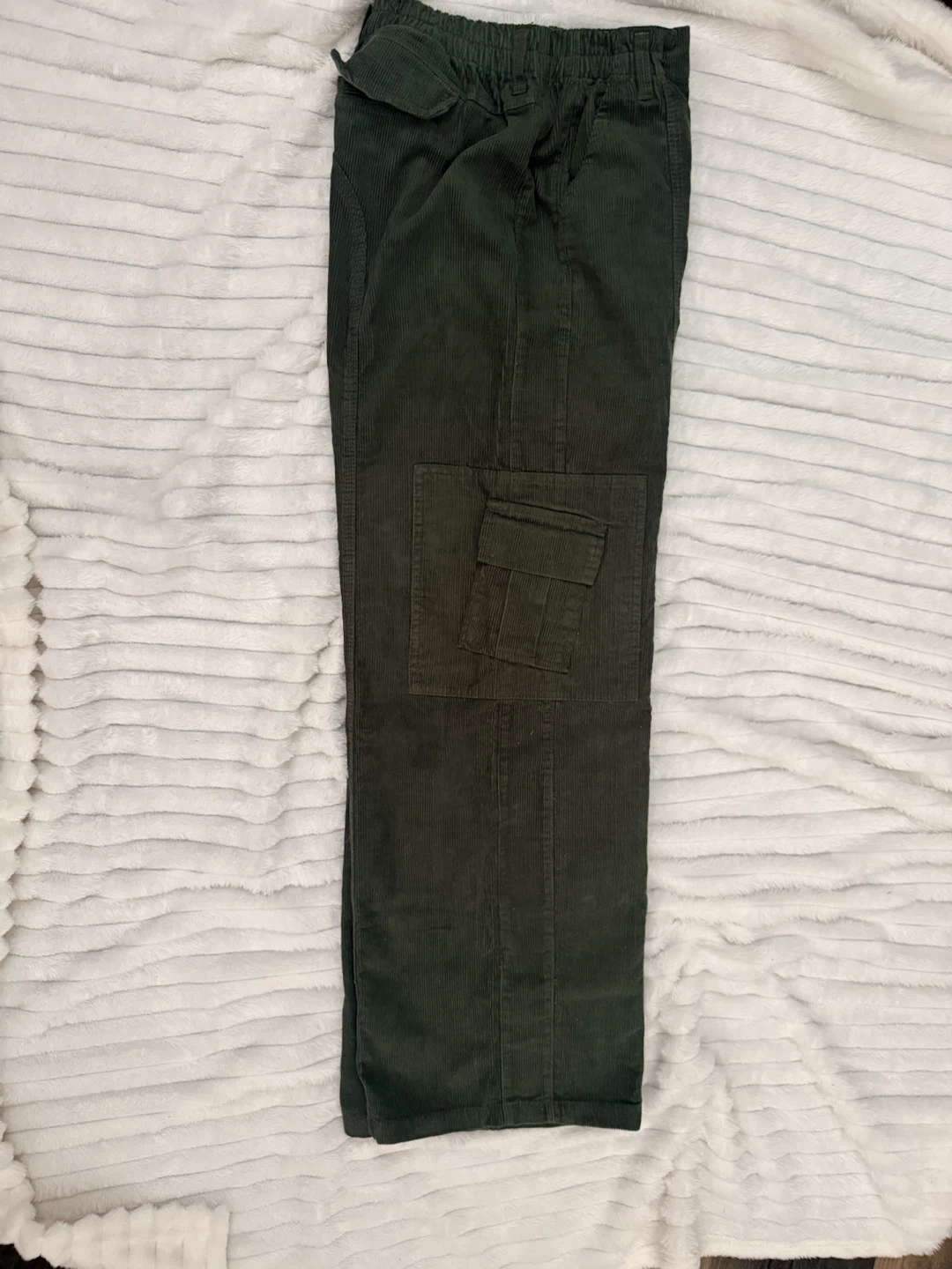 Forever 21 Corduroy Cargo Pants Green Size Medium